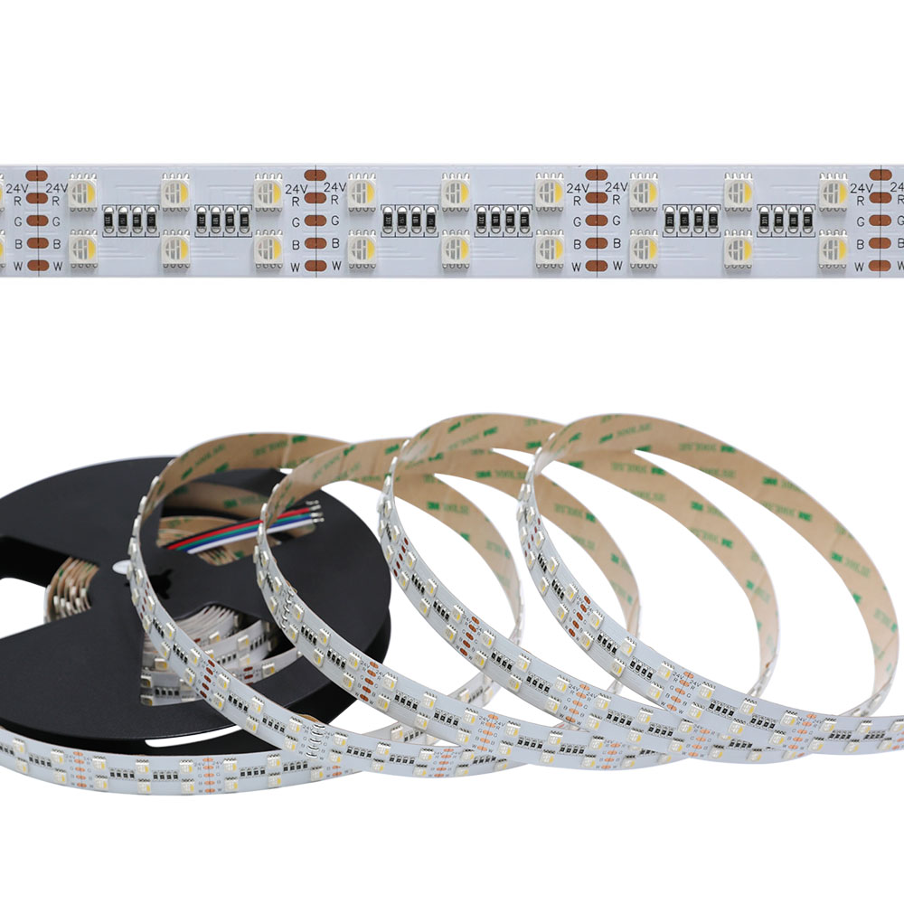 RGBW Color Changing LED Strip Lights - 24V 120LEDs/m High Density LED Strip - Dual Row RGBW Color Changing LED Strip Lights - 24V 120LEDs/m High Density LED Strip - Dual Row